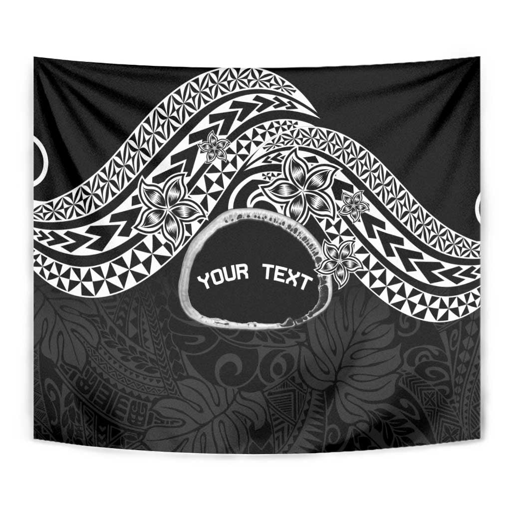 Personalised Pohnpei Nukuoro Micronesia Tapestry Polynesian Tattoo Curves Black Version LT14 - Polynesian Pride
