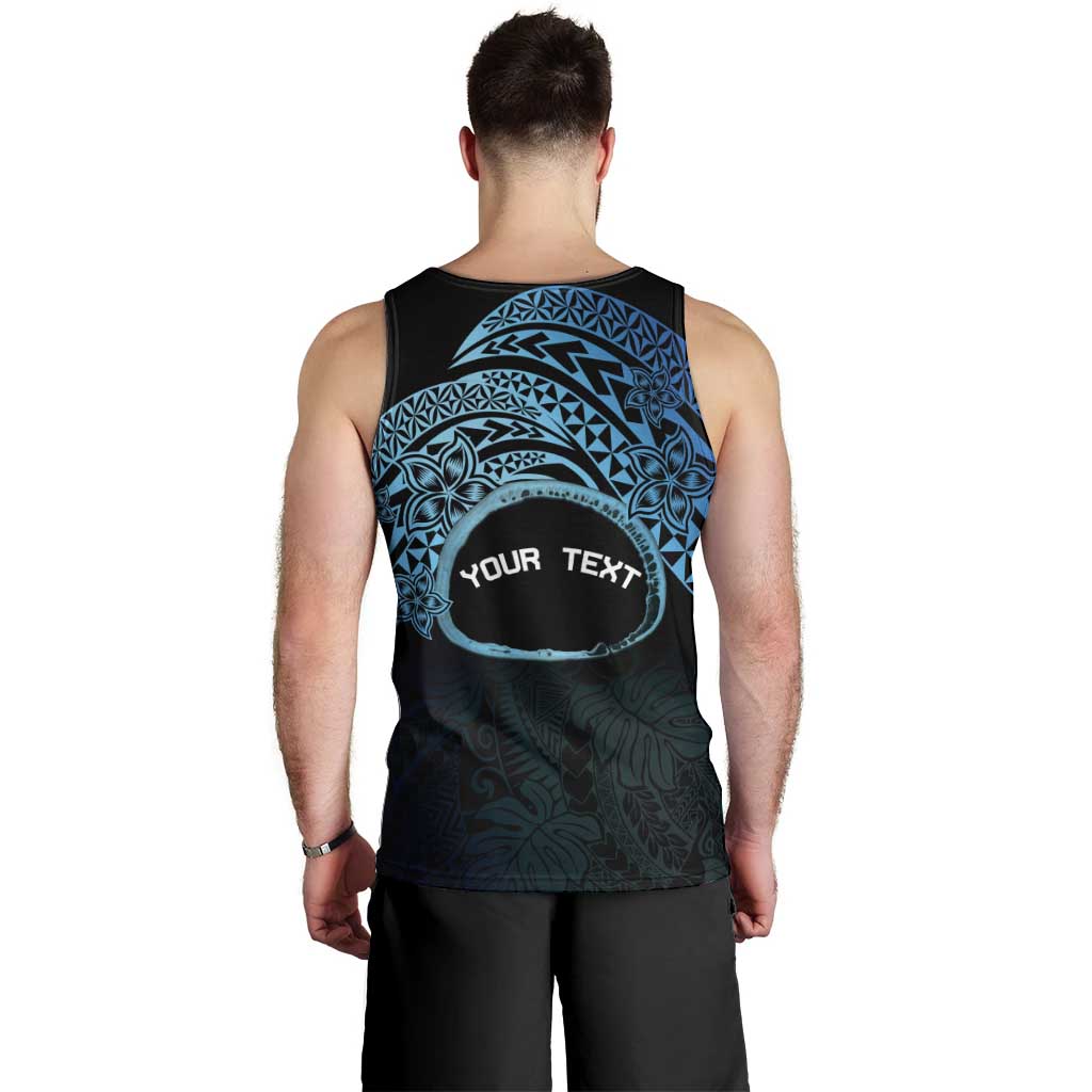 Personalised Pohnpei Nukuoro Micronesia Men Tank Top Polynesian Tattoo Curves Blue Version LT14 - Polynesian Pride