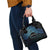 Personalised Pohnpei Nukuoro Micronesia Shoulder Handbag Polynesian Tattoo Curves Blue Version