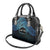 Personalised Pohnpei Nukuoro Micronesia Shoulder Handbag Polynesian Tattoo Curves Blue Version