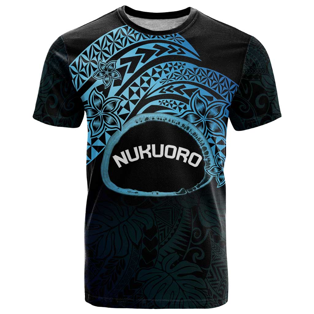 Personalised Pohnpei Nukuoro Micronesia T Shirt Polynesian Tattoo Curves Blue Version LT14 Blue - Polynesian Pride