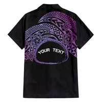 Personalised Pohnpei Nukuoro Micronesia Family Matching Long Sleeve Bodycon Dress and Hawaiian Shirt Polynesian Tattoo Curves Purple Version LT14 - Polynesian Pride