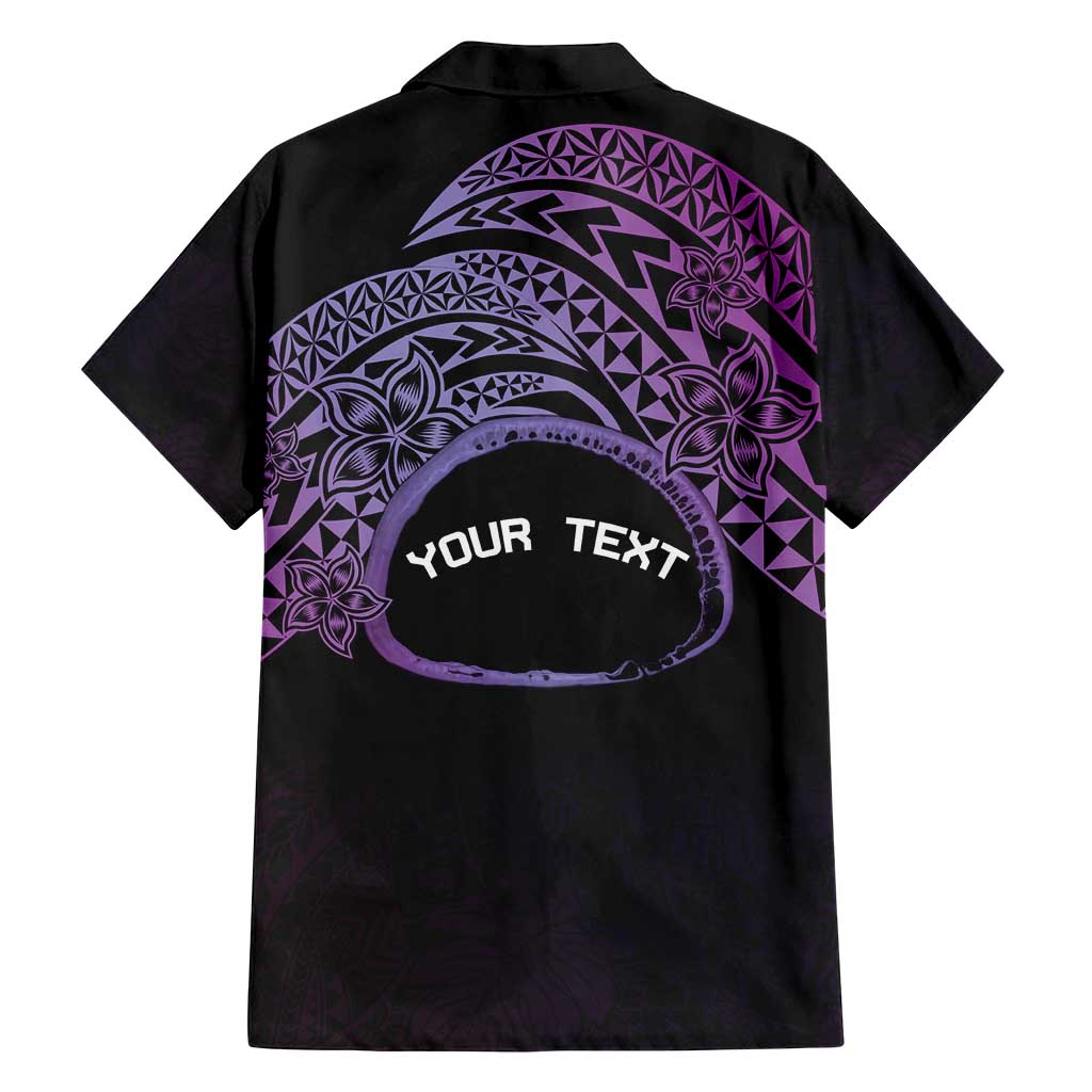 Personalised Pohnpei Nukuoro Micronesia Family Matching Tank Maxi Dress and Hawaiian Shirt Polynesian Tattoo Curves Purple Version LT14 - Polynesian Pride