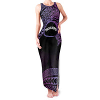 Personalised Pohnpei Nukuoro Micronesia Family Matching Tank Maxi Dress and Hawaiian Shirt Polynesian Tattoo Curves Purple Version LT14 Mom's Dress Purple - Polynesian Pride