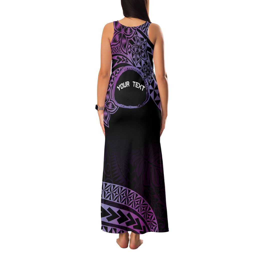Personalised Pohnpei Nukuoro Micronesia Family Matching Tank Maxi Dress and Hawaiian Shirt Polynesian Tattoo Curves Purple Version LT14 - Polynesian Pride