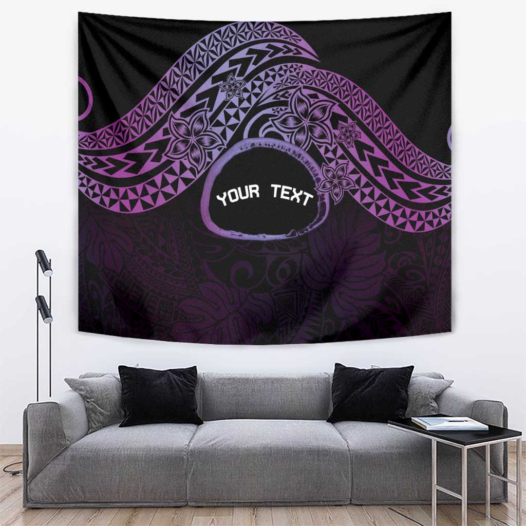 Personalised Pohnpei Nukuoro Micronesia Tapestry Polynesian Tattoo Curves Purple Version LT14 Purple - Polynesian Pride