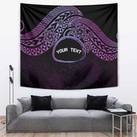 Personalised Pohnpei Nukuoro Micronesia Tapestry Polynesian Tattoo Curves Purple Version LT14 Purple - Polynesian Pride