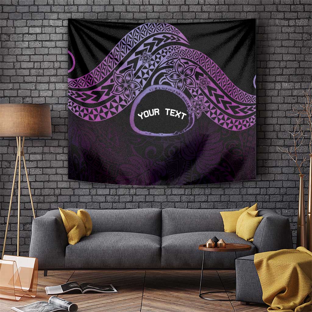 Personalised Pohnpei Nukuoro Micronesia Tapestry Polynesian Tattoo Curves Purple Version LT14 - Polynesian Pride