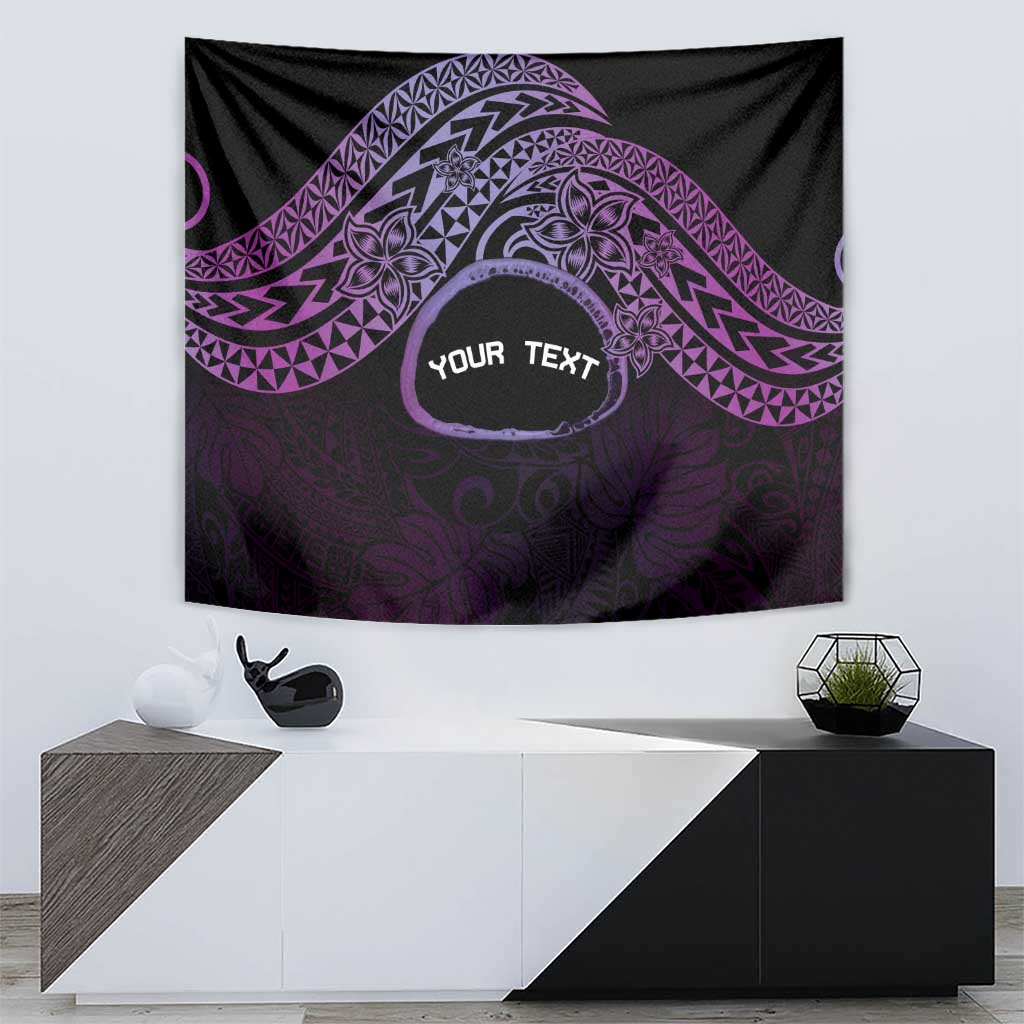Personalised Pohnpei Nukuoro Micronesia Tapestry Polynesian Tattoo Curves Purple Version LT14 - Polynesian Pride
