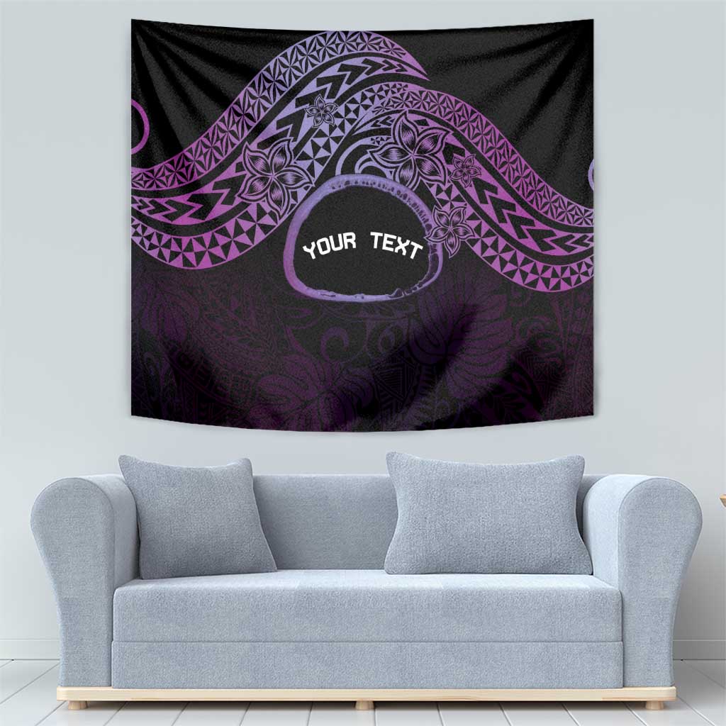 Personalised Pohnpei Nukuoro Micronesia Tapestry Polynesian Tattoo Curves Purple Version LT14 - Polynesian Pride