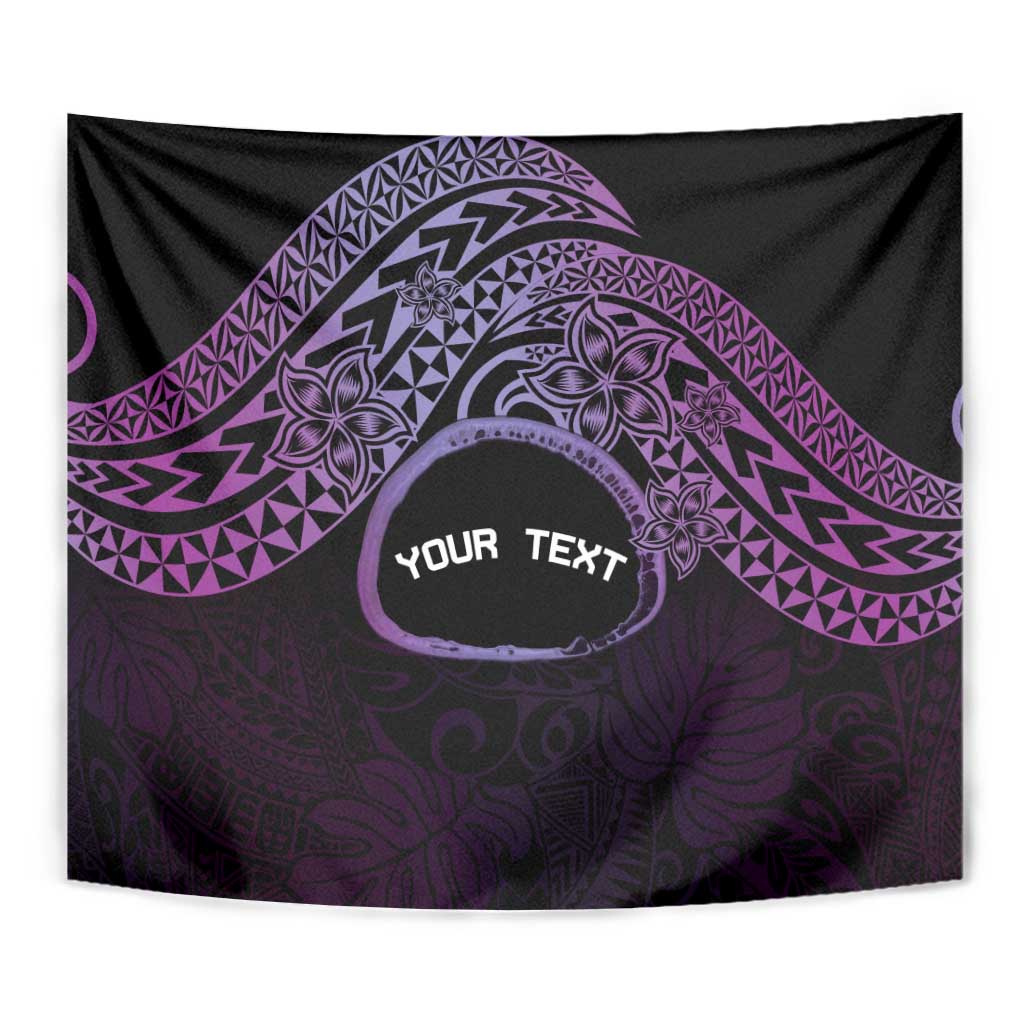 Personalised Pohnpei Nukuoro Micronesia Tapestry Polynesian Tattoo Curves Purple Version LT14 - Polynesian Pride