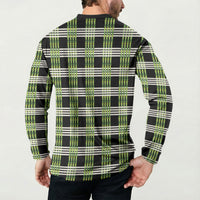 Aloha Hawaii Pakalana Pikake Lei Button Sweatshirt Palaka Inspired Hawaiian-plaid Black LT14 - Polynesian Pride