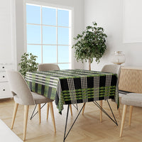 Aloha Hawaii Pakalana Pikake Lei Tablecloth Palaka Inspired Hawaiian-plaid Black LT14 - Polynesian Pride