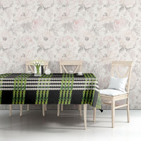 Aloha Hawaii Pakalana Pikake Lei Tablecloth Palaka Inspired Hawaiian-plaid Black LT14 - Polynesian Pride