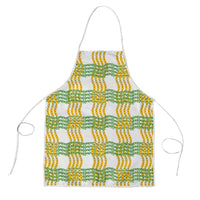 Aloha Hawaii Ilima Maile Lei Apron Palaka Inspired Hawaiian-plaid White LT14 White - Polynesian Pride