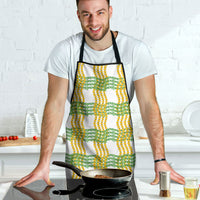 Aloha Hawaii Ilima Maile Lei Apron Palaka Inspired Hawaiian-plaid White LT14 - Polynesian Pride