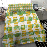 Aloha Hawaii Ilima Maile Lei Bedding Set Palaka Inspired Hawaiian-plaid White LT14 - Polynesian Pride