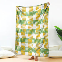 Aloha Hawaii Ilima Maile Lei Blanket Palaka Inspired Hawaiian-plaid White LT14 - Polynesian Pride