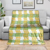 Aloha Hawaii Ilima Maile Lei Blanket Palaka Inspired Hawaiian-plaid White LT14 - Polynesian Pride