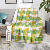 Aloha Hawaii Ilima Maile Lei Blanket Palaka Inspired Hawaiian-plaid White LT14 - Polynesian Pride