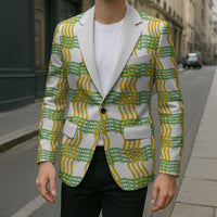 Aloha Hawaii Ilima Maile Lei Blazer Palaka Inspired Hawaiian-plaid White LT14 - Polynesian Pride