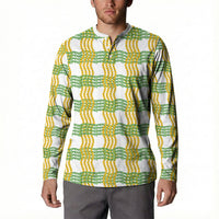 Aloha Hawaii Ilima Maile Lei Button Sweatshirt Palaka Inspired Hawaiian-plaid White LT14 - Polynesian Pride