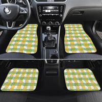 Aloha Hawaii Ilima Maile Lei Car Mats Palaka Inspired Hawaiian-plaid White LT14 Set 4pcs White - Polynesian Pride