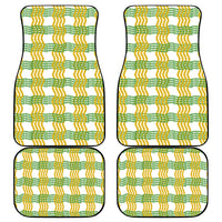 Aloha Hawaii Ilima Maile Lei Car Mats Palaka Inspired Hawaiian-plaid White LT14 - Polynesian Pride