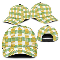 Aloha Hawaii Ilima Maile Lei Classic Cap Palaka Inspired Hawaiian-plaid White LT14 - Polynesian Pride