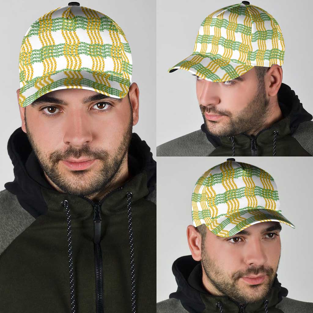 Aloha Hawaii Ilima Maile Lei Classic Cap Palaka Inspired Hawaiian-plaid White LT14 - Polynesian Pride