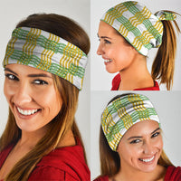 Aloha Hawaii Ilima Maile Lei Neck Gaiter Palaka Inspired Hawaiian-plaid White LT14 - Polynesian Pride