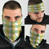 Aloha Hawaii Ilima Maile Lei Neck Gaiter Palaka Inspired Hawaiian-plaid White LT14 - Polynesian Pride