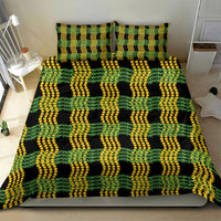 Aloha Hawaii Ilima Maile Lei Bedding Set Palaka Inspired Hawaiian-plaid Black LT14 - Polynesian Pride
