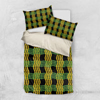 Aloha Hawaii Ilima Maile Lei Bedding Set Palaka Inspired Hawaiian-plaid Black LT14 US Twin 172cm x 218cm Black - Polynesian Pride