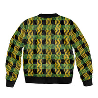 Aloha Hawaii Ilima Maile Lei Bomber Jacket Palaka Inspired Hawaiian-plaid Black LT14 - Polynesian Pride