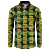 Aloha Hawaii Ilima Maile Lei Button Sweatshirt Palaka Inspired Hawaiian-plaid Black LT14 Black - Polynesian Pride