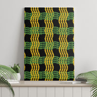 Aloha Hawaii Ilima Maile Lei Canvas Wall Art Palaka Inspired Hawaiian-plaid Black LT14 - Polynesian Pride