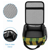 Aloha Hawaii Ilima Maile Lei Lunch Bag Palaka Inspired Hawaiian-plaid Black LT14 - Polynesian Pride