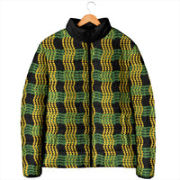 Aloha Hawaii Ilima Maile Lei Padded Jacket Palaka Inspired Hawaiian-plaid Black LT14 - Polynesian Pride