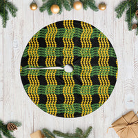 Aloha Hawaii Ilima Maile Lei Tree Skirt Palaka Inspired Hawaiian-plaid Black LT14 Casual Black - Polynesian Pride