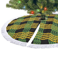 Aloha Hawaii Ilima Maile Lei Tree Skirt Palaka Inspired Hawaiian-plaid Black LT14 - Polynesian Pride