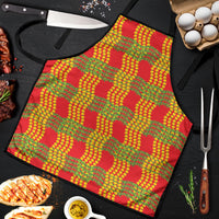 Aloha Hawaii Ilima Maile Lei Apron Palaka Inspired Hawaiian-plaid Red LT14 Red - Polynesian Pride