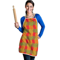 Aloha Hawaii Ilima Maile Lei Apron Palaka Inspired Hawaiian-plaid Red LT14 - Polynesian Pride
