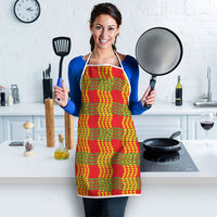 Aloha Hawaii Ilima Maile Lei Apron Palaka Inspired Hawaiian-plaid Red LT14 - Polynesian Pride