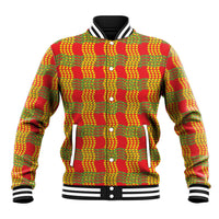 Aloha Hawaii Ilima Maile Lei Baseball Jacket Palaka Inspired Hawaiian-plaid Red LT14 Unisex Red - Polynesian Pride