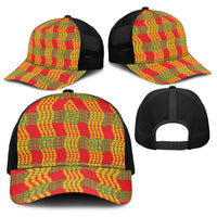 Aloha Hawaii Ilima Maile Lei Baseball Net Cap Palaka Inspired Hawaiian-plaid Red LT14 - Polynesian Pride