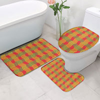 Aloha Hawaii Ilima Maile Lei Bathroom Set Palaka Inspired Hawaiian-plaid Red LT14 - Polynesian Pride
