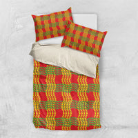 Aloha Hawaii Ilima Maile Lei Bedding Set Palaka Inspired Hawaiian-plaid Red LT14 US Twin 172cm x 218cm Red - Polynesian Pride