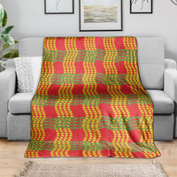 Aloha Hawaii Ilima Maile Lei Blanket Palaka Inspired Hawaiian-plaid Red LT14 - Polynesian Pride