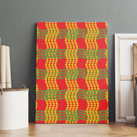 Aloha Hawaii Ilima Maile Lei Canvas Wall Art Palaka Inspired Hawaiian-plaid Red LT14 - Polynesian Pride